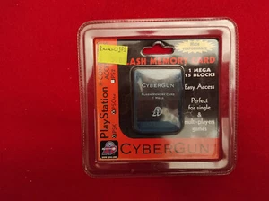 PS1 PSX PLAYSTATION MEMORY CARD 1 MEGA CYBERGUN NEW AND SEALED - Imagen 1 de 4