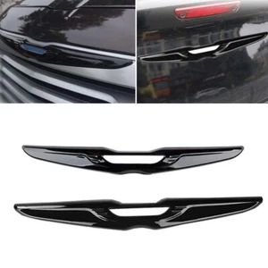 Cubierta emblema insignia logotipo coche delantero+trasero negro brillante para Chrysler 300 2015+ - Imagen 1 de 9