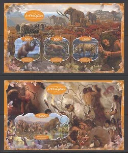 GABON 2020 LE PREHISTOIRE DINOSAURES REPTILES WILD ANIMALS STAMPS CTO LOLLINI - Picture 1 of 1