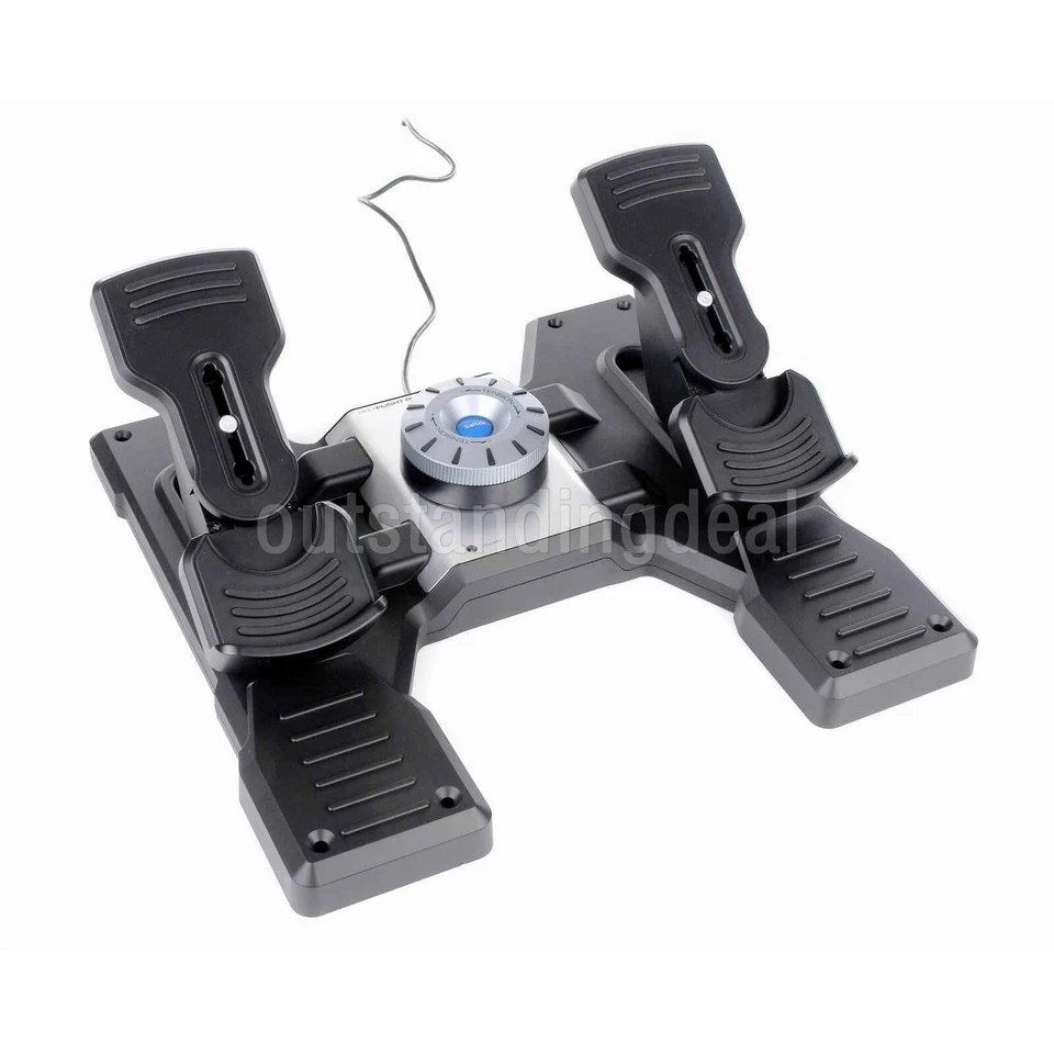 Original Pro Flight Pedals with Adjustable Tension Dial for PC Mad Catz Saitek - Image 1 of 1