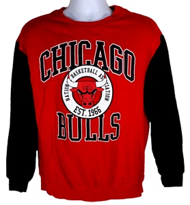 Sudadera NBA Chicago Bulls Talla M Pullover Roja Para Mujer Negra Cuello Redondo - Imagen 1 de 5