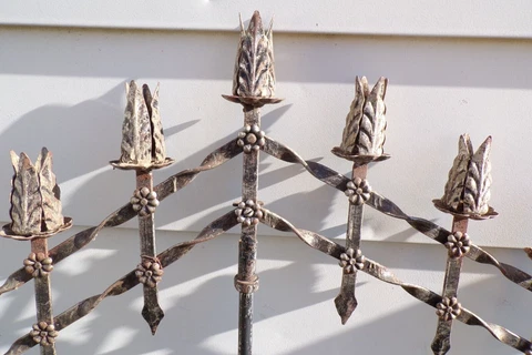 Antique Gothic Church Floor Candelabra Candle Stand Holder Wrought Iron No Base Cover