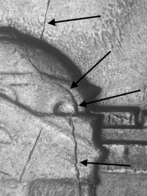 1940-S  Major 12 to 6 Die Crack+Die Breaks on Reverse Gem BU Jefferson Nickel - Image 1 of 4