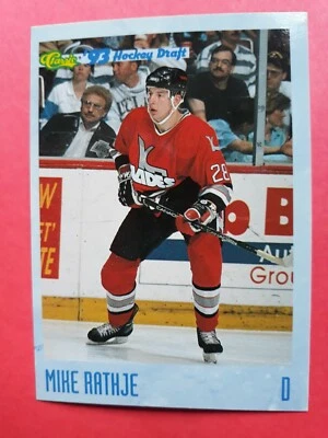 Classic 93 Hockey Draft Card #145 Canadian Mike Rathje #28 KANSAS CITY BLADES - Image 1 of 2