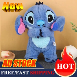 Blue Stitch Breathing Musical Soothing Doll Sleep ToAT Anxiety Relief Plush Toys - Picture 1 of 15
