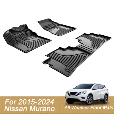 Car Floor Mats Liner Rubber All Weather Protector For 2015-2024 Nissan Murano Foto 1 de 4