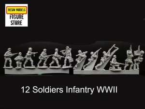 Modelos de resina escala 1/72 12 piezas Soldados Infantería Batalla Equipo de Propulsión Segunda Guerra Mundial NUEVO - Imagen 1 de 2