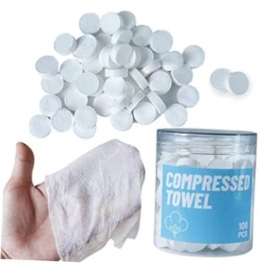 Compressed Towels, Compressed Cotton Coin Tissue Towel, Compressed Towels for 1 - Picture 1 of 6