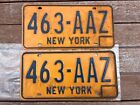   1974 Base New York License Plate Pair 463 AAZ