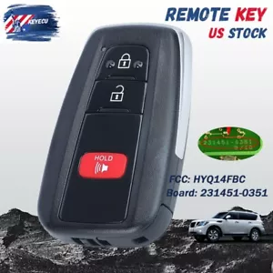 Keyless Smart Key for Toyota Prius 2016 - 2021 Remote Fob HYQ14FBC - 89904-47530 - Picture 1 of 7