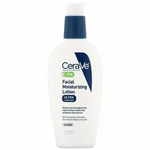 Cerave PM Facial Moisturizing Lotion Ultra Lightweight Oil-Free 3 Oz Pack of 6 - Picture 1 of 5