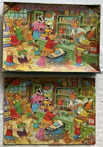 Rompecabezas retro “Animal Sweet Shop” 70 piezas grandes de madera, Castilla - Imagen 1 de 20