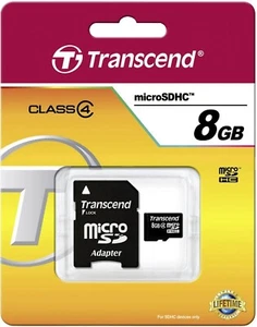Transcend Micro SDHC 8Go Classe 4 - Photo 1 sur 3