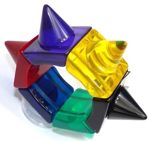 Sobral Mix 2023 Lagerfeld Multi Cone Spike Beads Artist Made Statement Bracelet - Picture 1 of 6