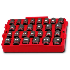 Milwaukee 49667057 27pce SHOCKWAVE 1/2" Drive Metric/SAE Impact Socket Tray Set - Picture 1 of 1