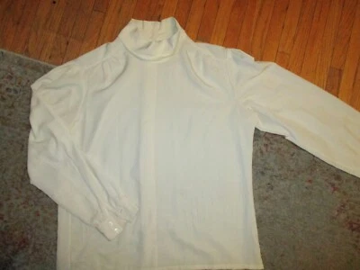 vtg PENDLETON COUNTRY SOPHISTICATES BLOUSE Cream Polyester Top Shirt 70s 80s  - Image 1 of 4