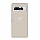 Heart Silicone Soft Clear Cover Phone Case For Google Pixel 7A 8 7 6 Pro 6A 5 4A