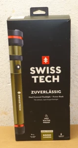 Swiss Tech 6500 Lumen LED Flashlight Rechargeable Dual Power AA/USB. - Picture 1 of 10