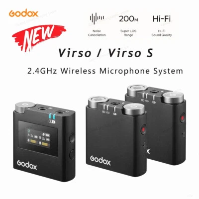 Godox Virso S M1 M2 2.4g Wireless Lavalier Microphone Kit for Sony Camera DSLR  - Image 1 of 4