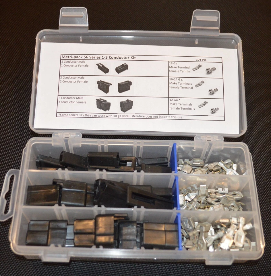 104 PC DELPHI METRI-PACK GM 56 SERIES 1-2-3 PIN 18-12 AWG  KIT - Image 1 of 1