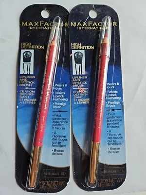 Nuevo delineador de labios y lápiz labial de alta definición Max Factor #107 RoseMauve 2 piezas Foto 1 de 2
