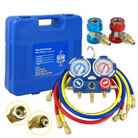 HVAC A/C Air Refrigeration Kit AC Manifold Gauge Set Brass R134A R410A R22