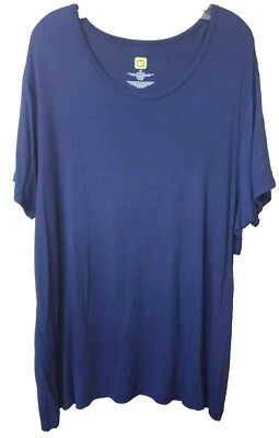 WonderWink Women's Size 2XL Navy Silky Short Sleeve Layering T Shirt Soft Comfy  - Image 1 of 4