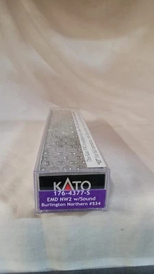 Kato N Trains 534 Burlington Northern EMD NW2 Diesel Engine w' Sound 176-4377-S - Image 1 of 4