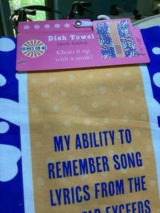 Dish Towel Witty 100% Cotton New - Picture 1 of 4