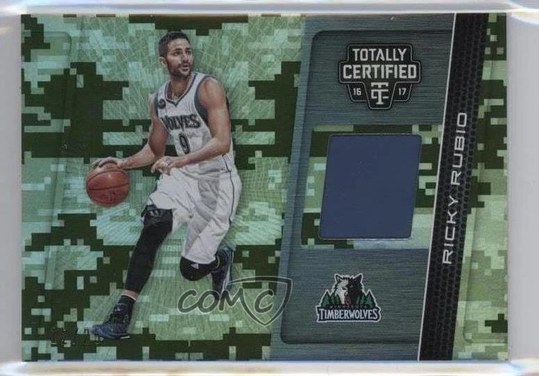 2016-17 Panini Totally Certified Materials Camo /25 Ricky Rubio #3 - Image 1 of 2