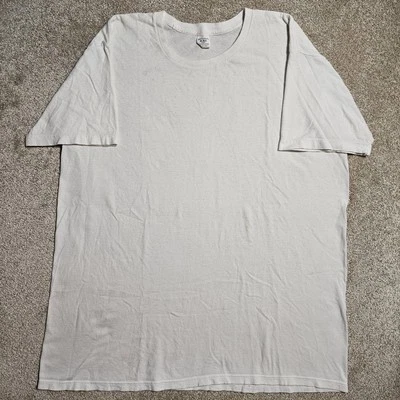 Camiseta Merona Vintage Anos 90 Thrashed Stained Masculina GG Branca Em Branco Vivida Em Grunge - Imagem 1 de 4