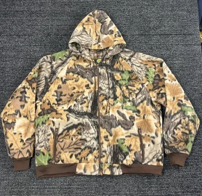 Vintage Cabelas Fleece Jacket Men 2XL Mossy Oak Fall Foliage Hunting Made In USA - Image 1 of 4
