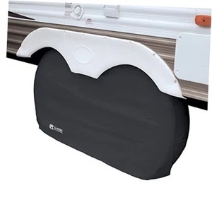Over Drive RV Dual Axle Wheel Cover, Wheels 27"-30"DIA 27"DIA x 8"W Black - Picture 1 of 4