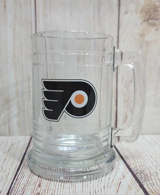Taza de vidrio Philadelphia Flyers NHL Beer Stein usada en excelente estado Foto 1 de 4