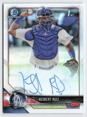2018 Keibert Ruiz 1st Bowman Chrome Prospects Refractor Auto /499 #CPA-KR - Image 1 of 3