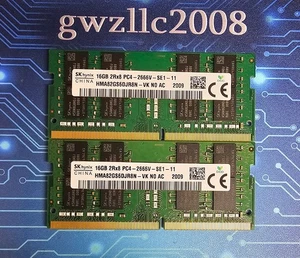 32GB (2x16GB) PC4-21300 DDR4-2666MHz 2Rx8 Non-ECC Hynix HMA82GS6DJR8N-VK #A32 - Picture 1 of 2