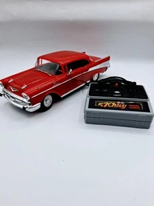 Vintage 1986 New Bright 1957 Chevy Remote Control Red RC Car Lights Works - Picture 1 of 11