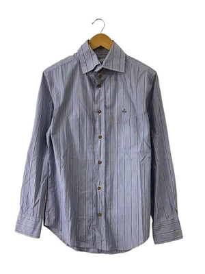 Camisa Vivienne Westwood MAN Manga Longa, Tamanho 48, Algodão, Listra Azul, VW-WR-899 - Imagem 1 de 4