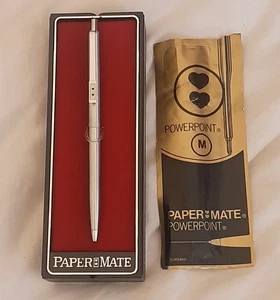 vintage Paper Mate Ballpoint Pen with hardcase and extra refill - Picture 1 of 6