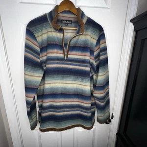 North River Outfitters Damen X Large blau gestreift 1/4 Reißverschluss Fleece Shirt Top XL - Bild 1 von 13