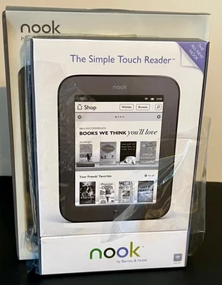 Barnes Noble Nook Simple Touch 2GB WiFi 6" eBook Reader Protective Cover Bundle - Image 1 of 4
