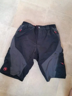 Mens Endura Hummvee Shorts 11 with Liners Black And Grey Size Large - Image 1 of 2