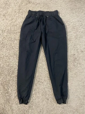 Pantalones de chándal Scrubstar para hombre medianos negros bolsillos de carga cintura elástica Foto 1 de 4