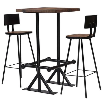 Bar Set Multicolor Solid reclaimed wood and powder-coated steel - Image 1 of 4