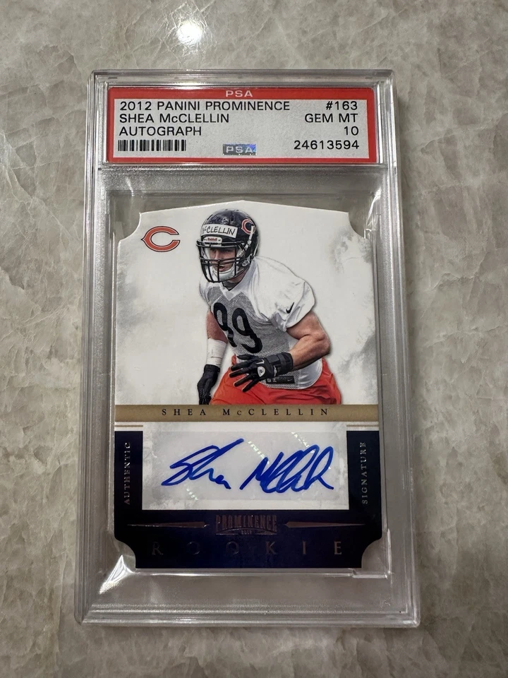 2012 Panini Prominence Shea McClellin Rookie RC Auto /199 #163 PSA 10 GEM MINT - Image 1 of 4