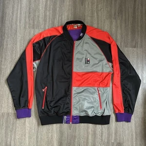 Vintage Y2K LRG Colorblock Streetwear Track Jacket Red/Purple Size XL - Picture 1 of 12