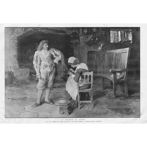 SYDNEY MUSCHAMP A Friend in Need - Antique Print 1895 - Picture 1 of 1