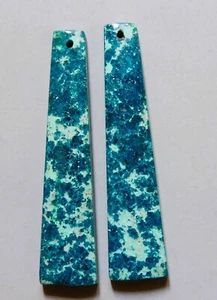 36.30 Cts Natural Shattuckite Drilled Cabochon Match Pair Gemstone 47.7X10.6MM - Picture 1 of 3