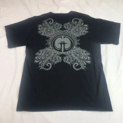 Camiseta para hombre Gabby Johnson negra playa patrón geométrico gráfico talla mediana Foto 1 de 4