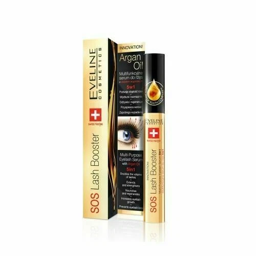 Eveline SOS Lash Booster 5in1 Multipurpose Eyelash Serum with Argan Oil 10ml - Image 1 of 1